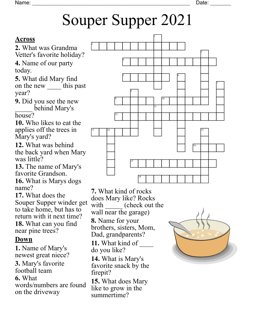 12th most common street name crossword