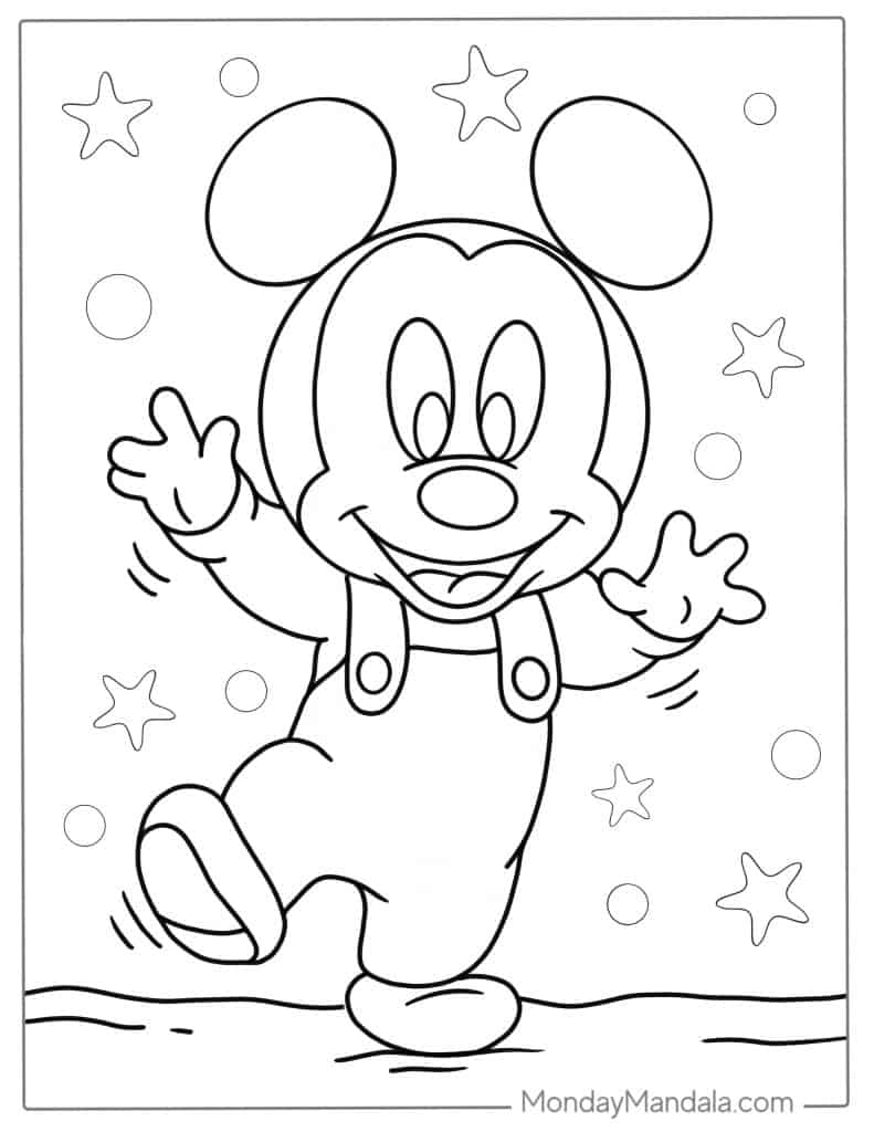 mickey mouse coloring pages to print for free