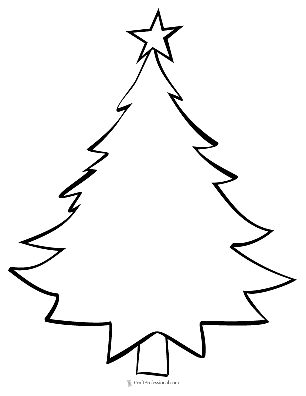 christmas tree colouring images