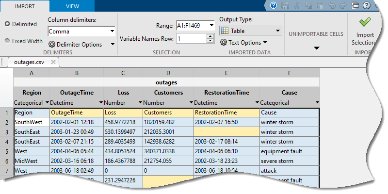 matlab table read