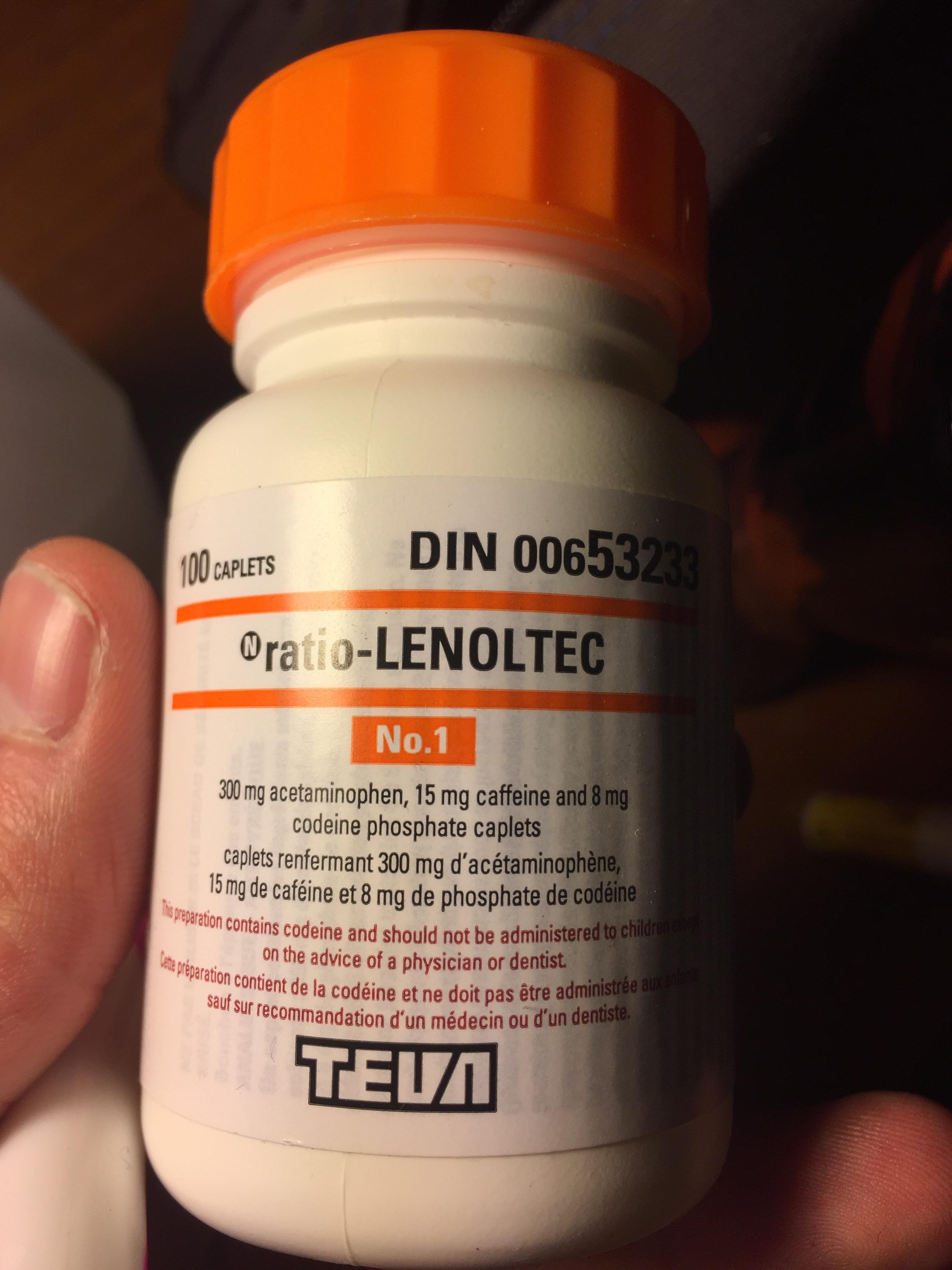 teva lenoltec no 1