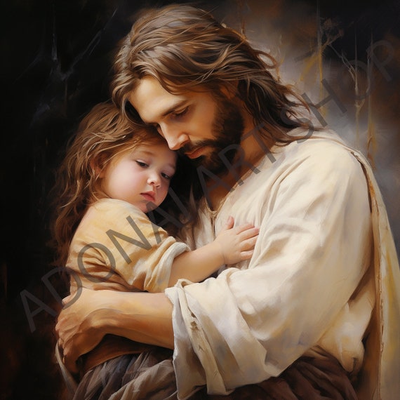 picture of jesus holding a child