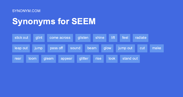 seems synonym