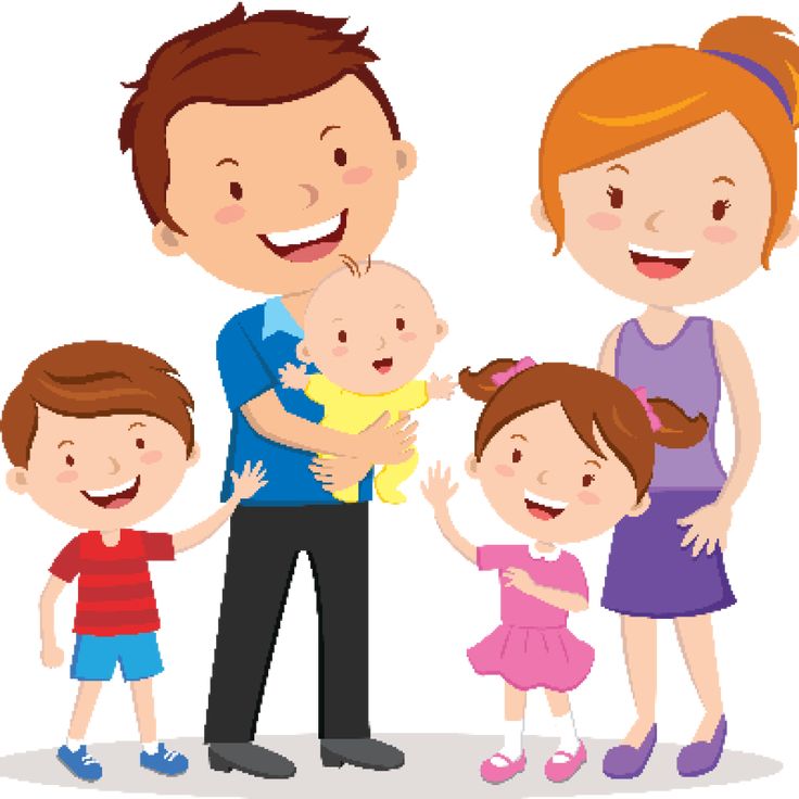 two parent family clipart