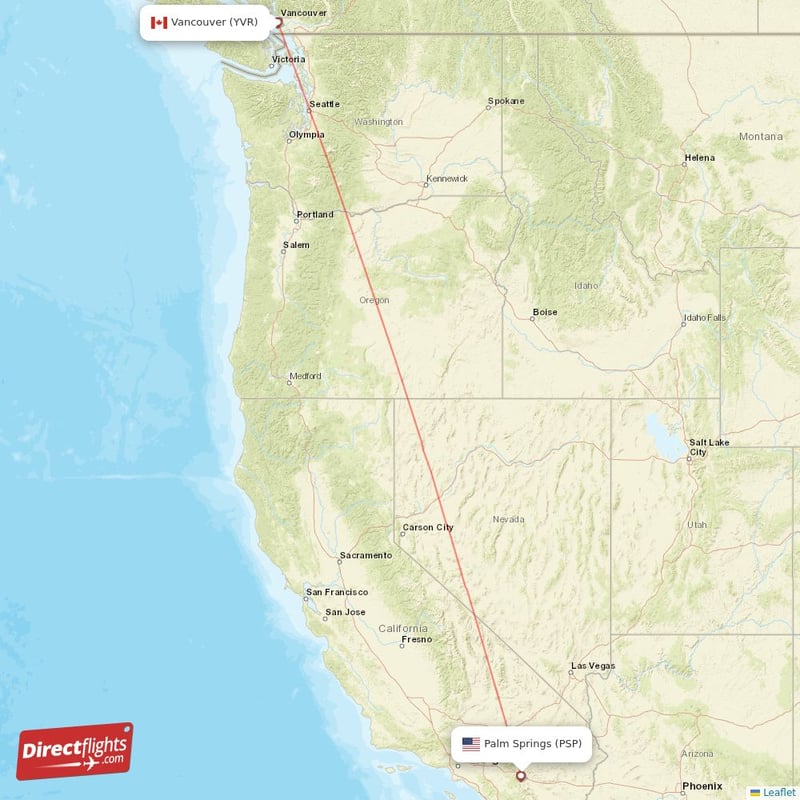 direct flights from vancouver to palm springs