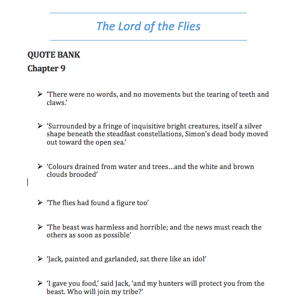 lord of the flies chapter 9 quotes
