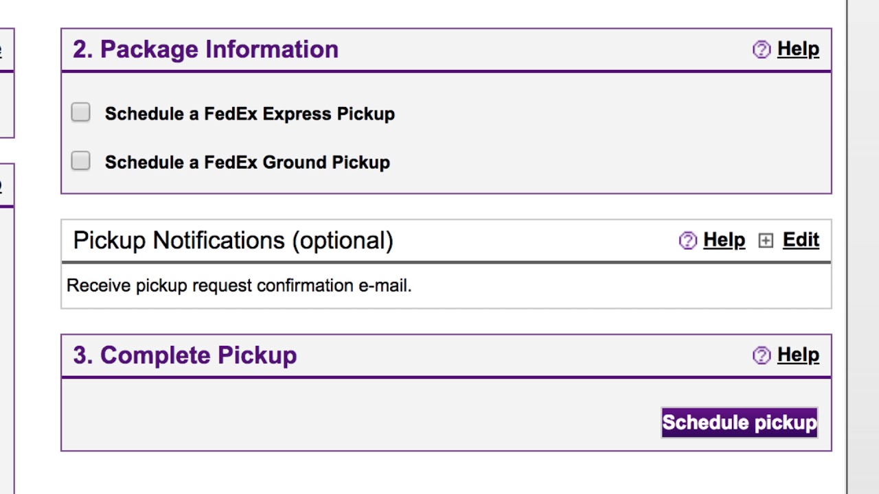 schedule a fedex pick up