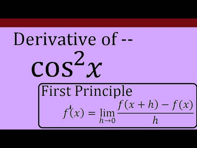 differentiation of cos 2x