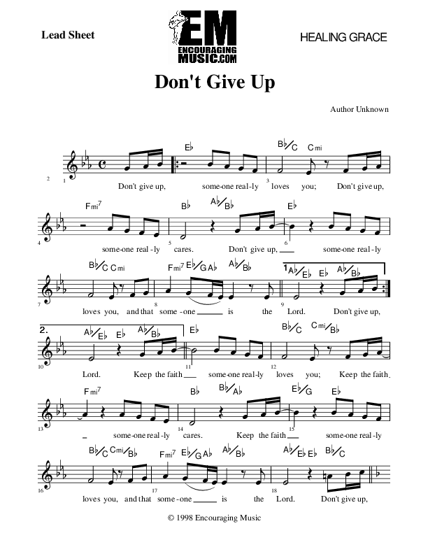 don t give up music
