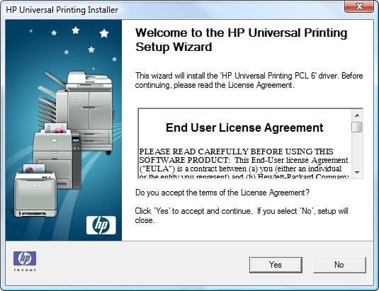 hp universal driver