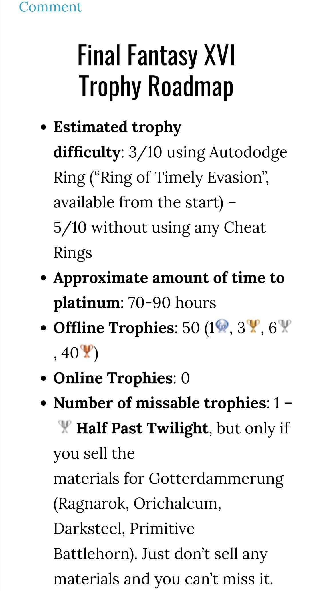 final fantasy xvi trophy guide