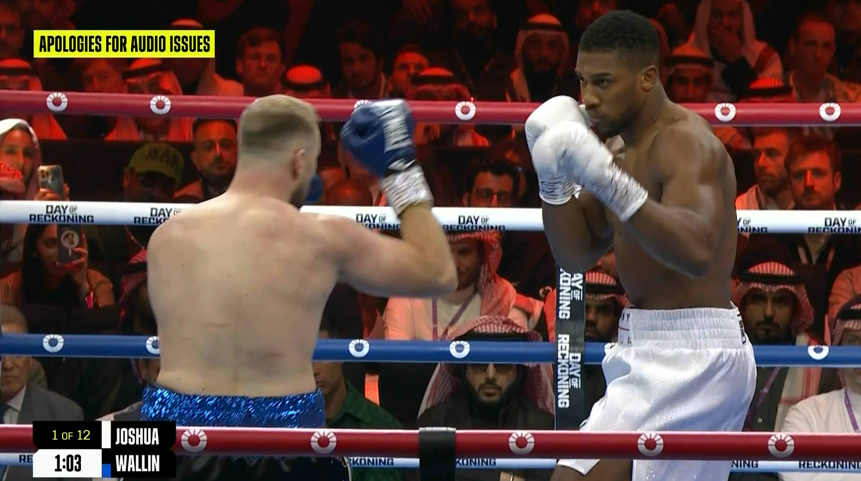 dazn boxing audio issues