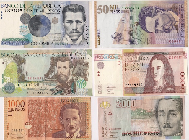 colombian pesos in dollars