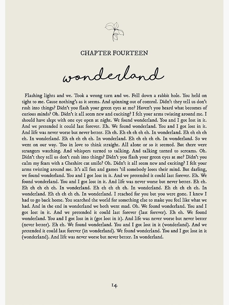 wonderland lyrics