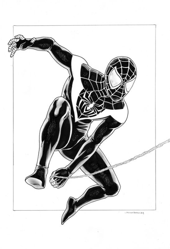 imagenes de spiderman negro para dibujar