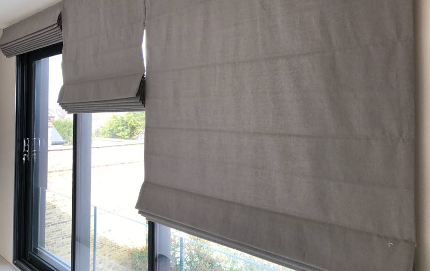 electric roman blind