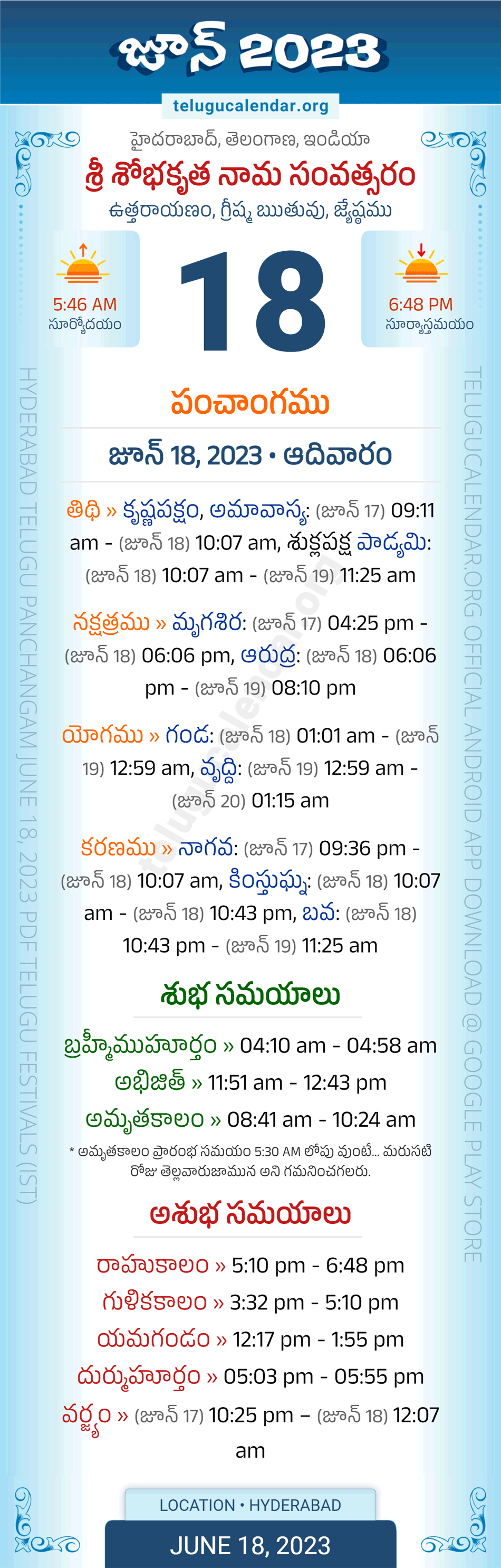 today amavasya timings in telugu