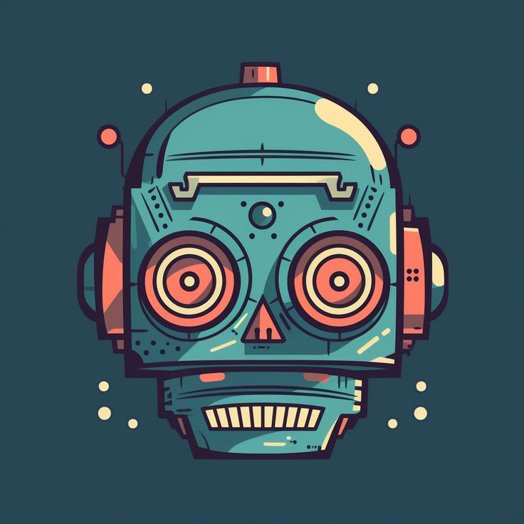 robot head cartoon