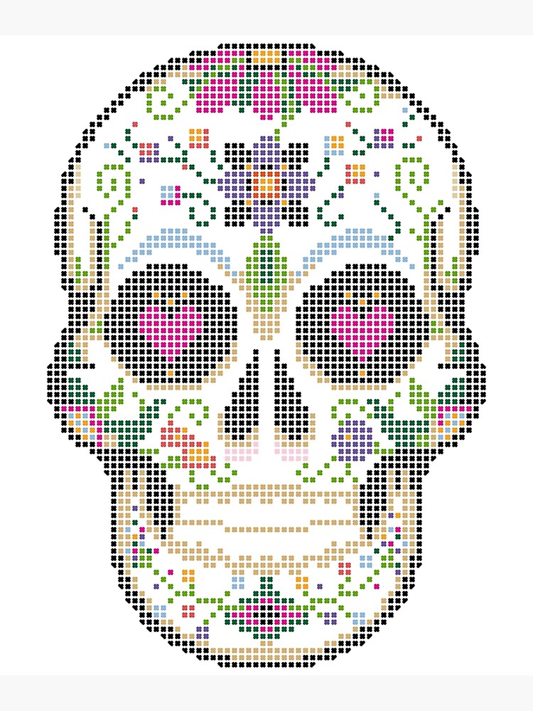 calavera pixel art