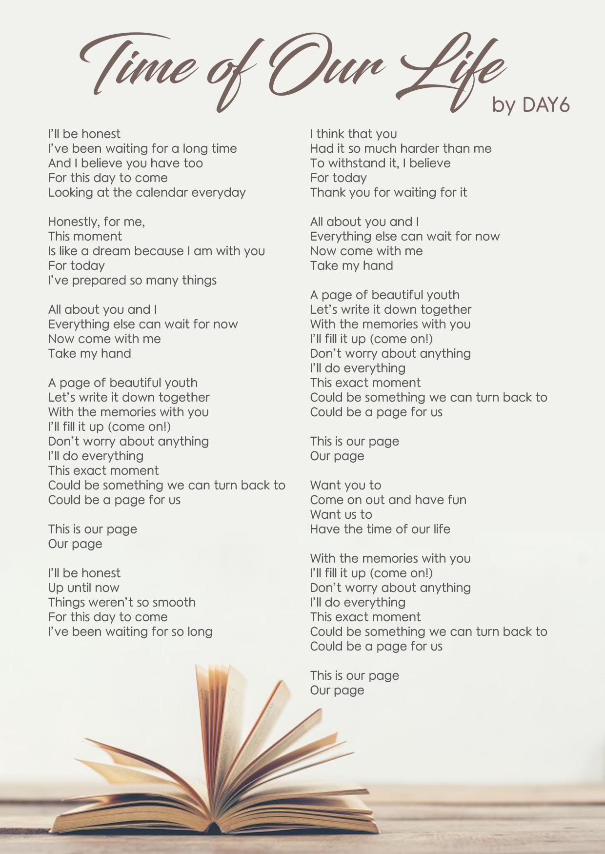 time of our lives lyrics