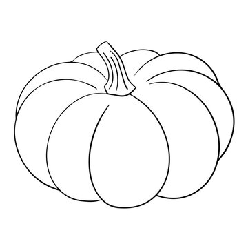 black and white clipart pumpkin