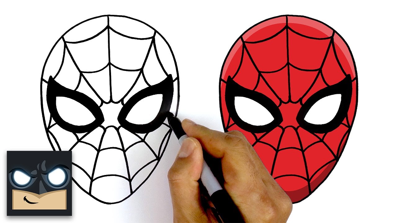 spider man drawing easy