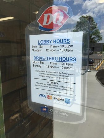 what time does dairy queen close