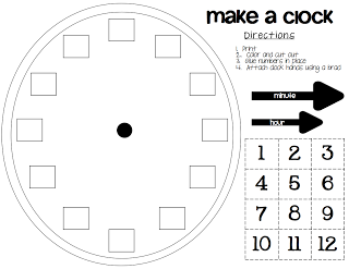 make a clock worksheet