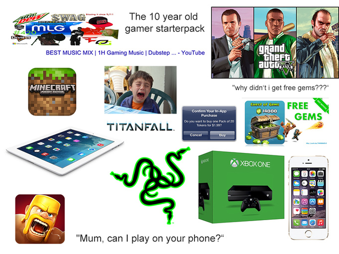 gamer starter pack meme