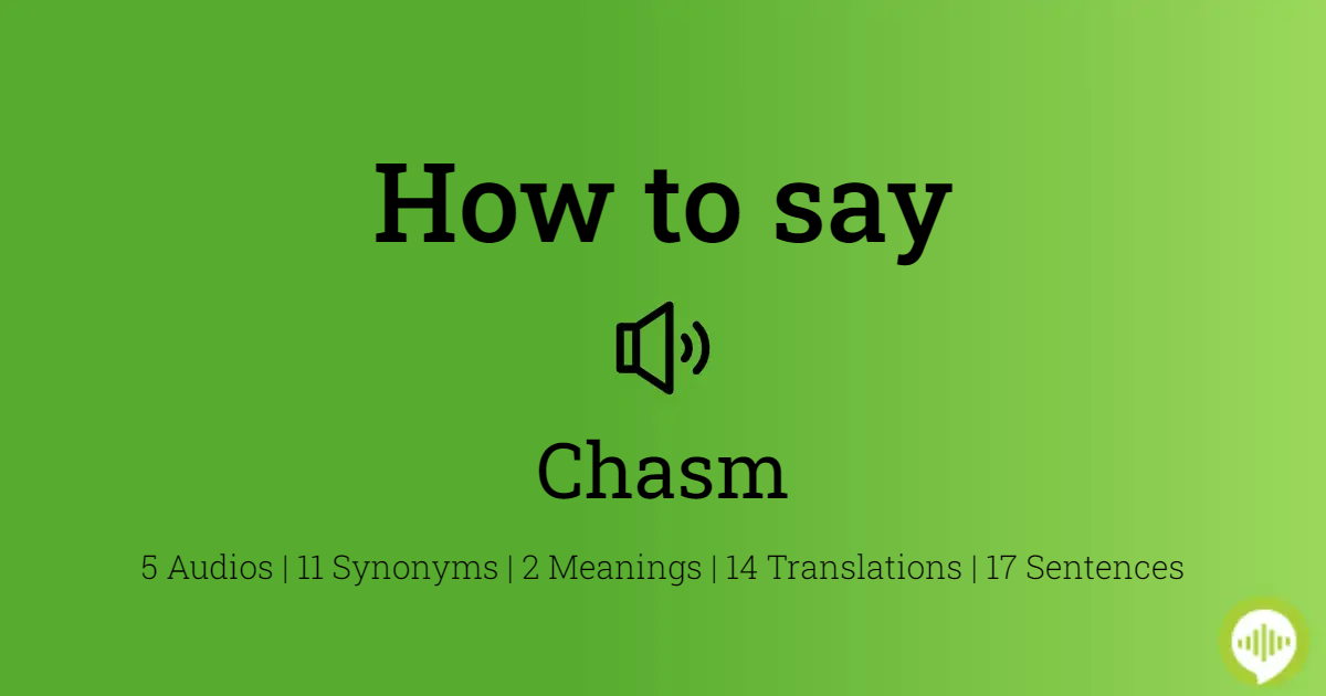 chasm meaning in marathi