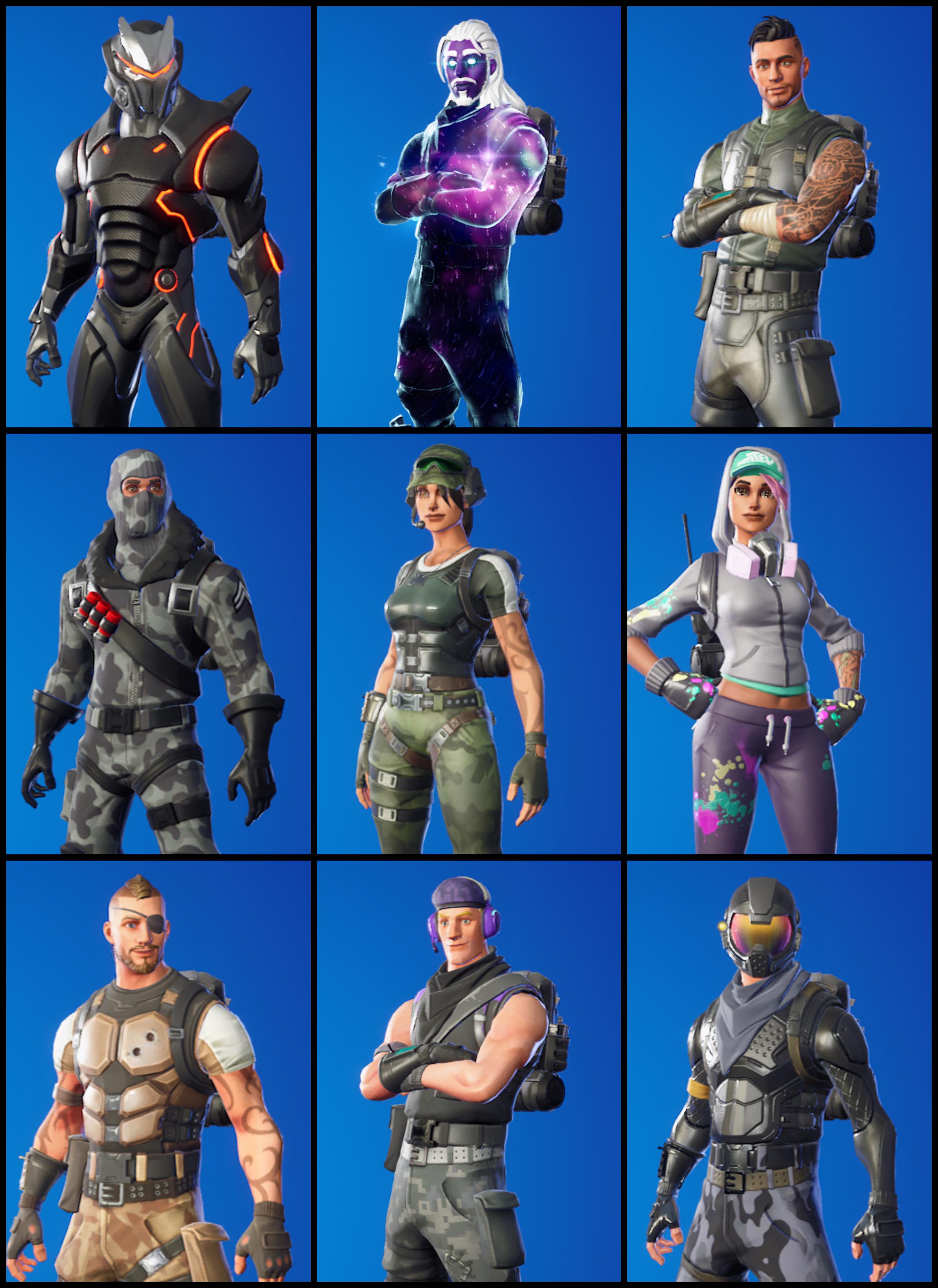 rare skins on fortnite