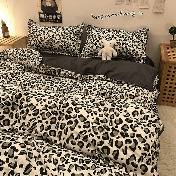 leopard print bed set