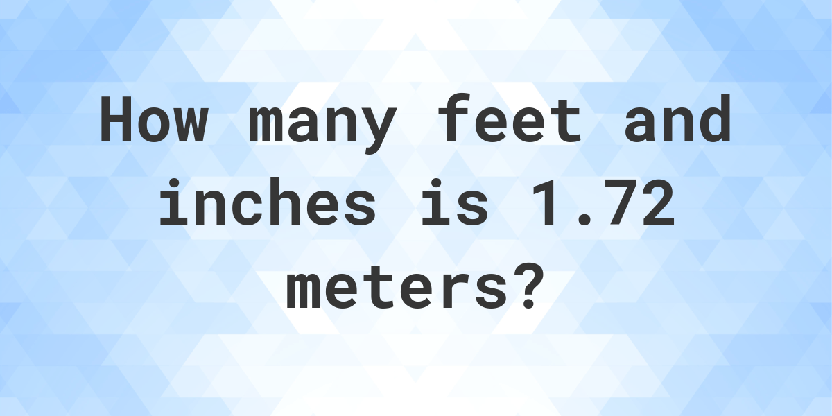 1.72 meters feet