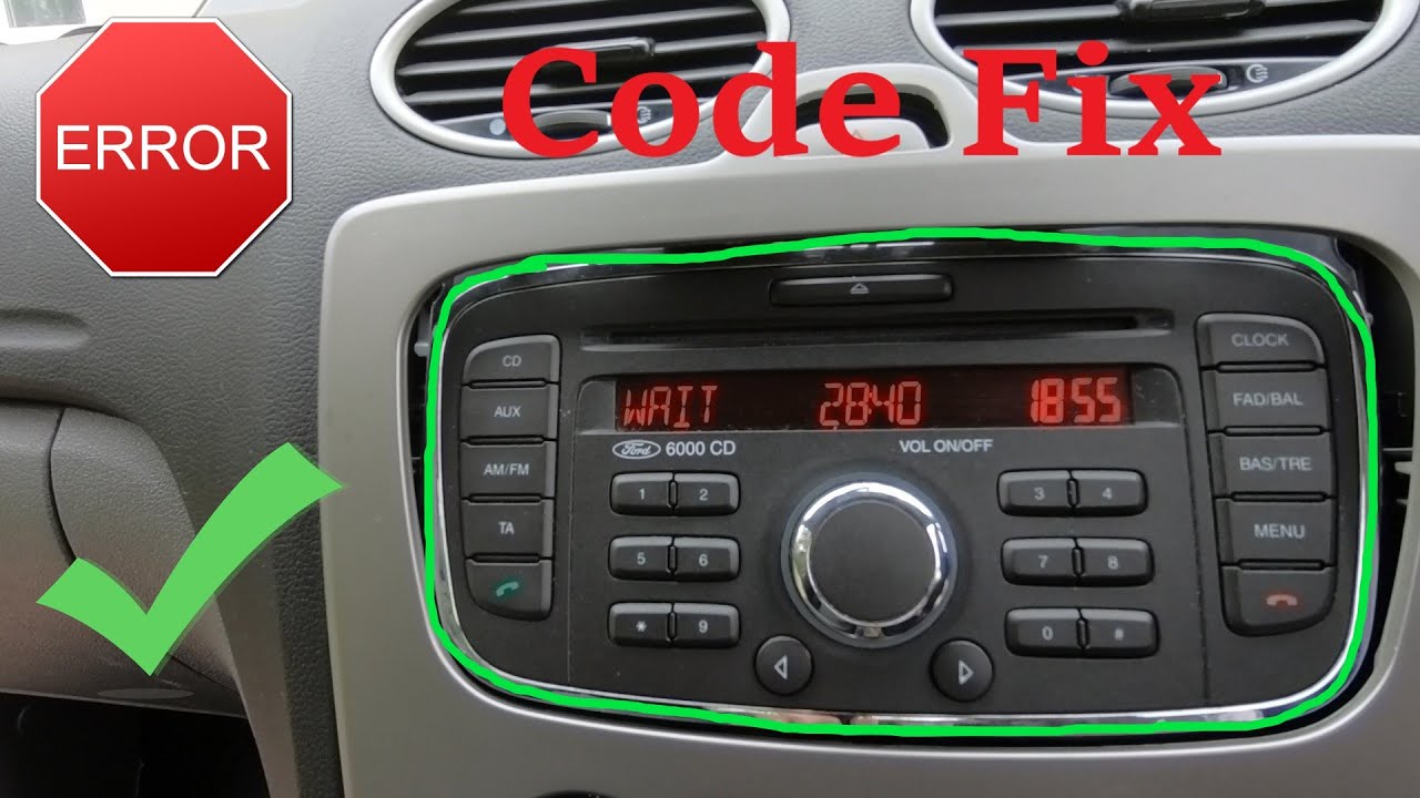 stereo code for ford focus