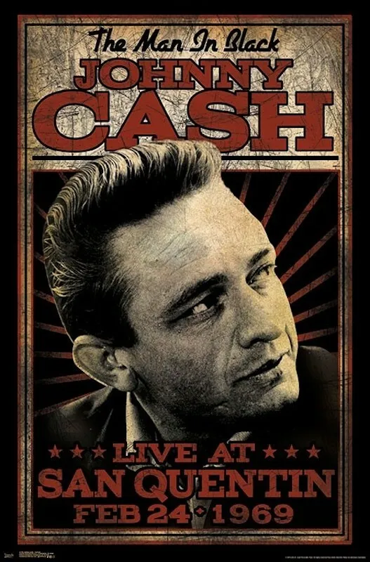 johnny cash man in black poster