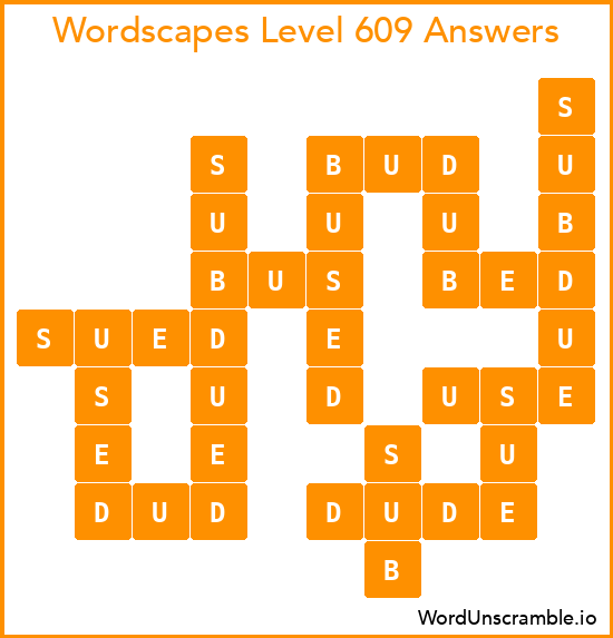 wordscapes puzzle 609