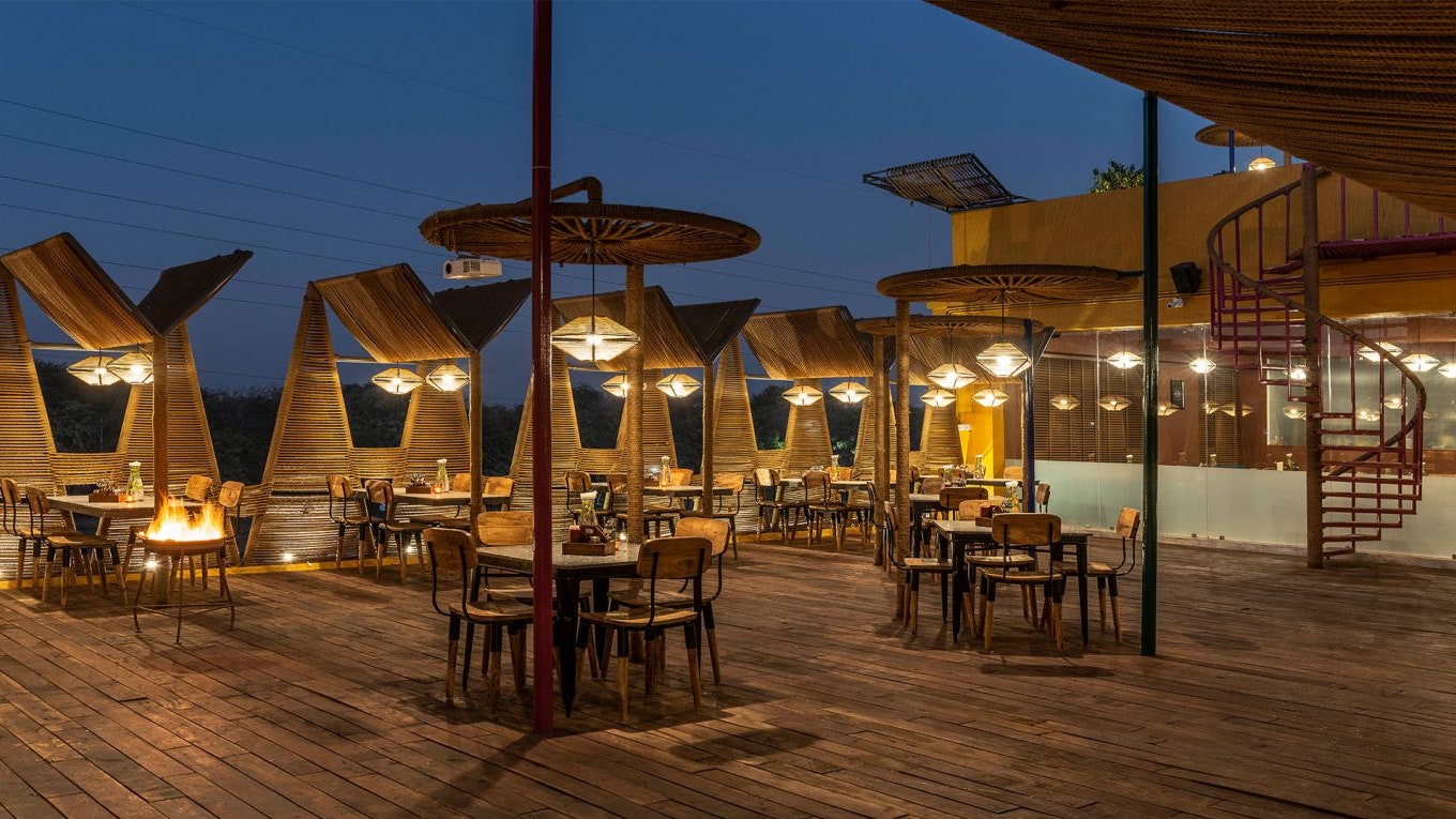 terrace garden restaurant in ahmedabad