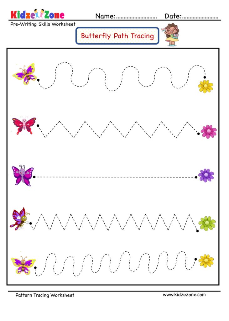 tracing patterns for preschoolers