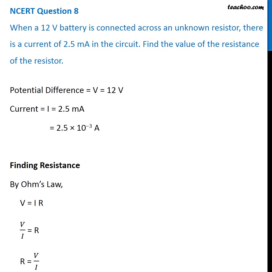 when a 12v battery is connected across an unknown