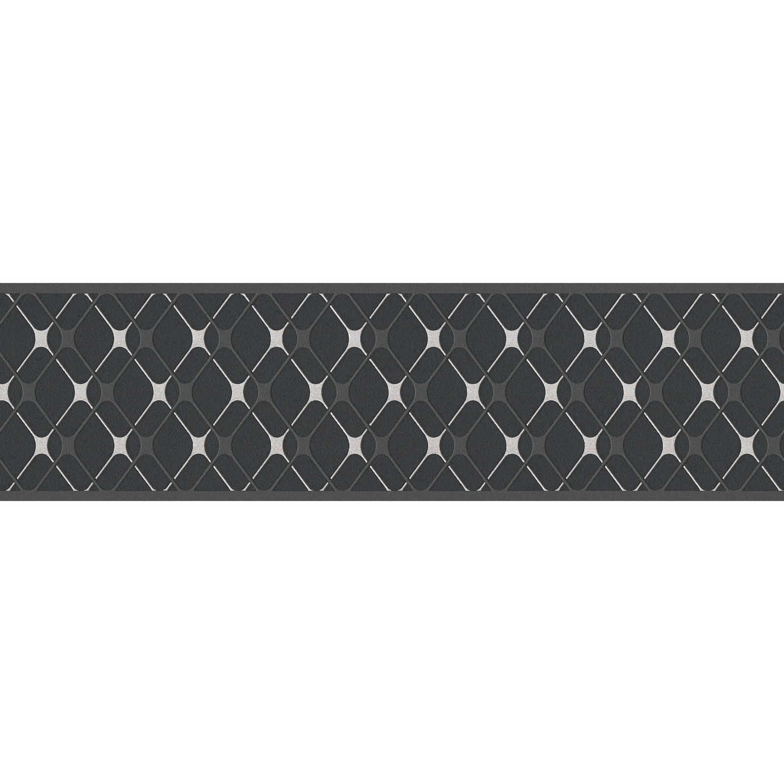 black and gray wallpaper border