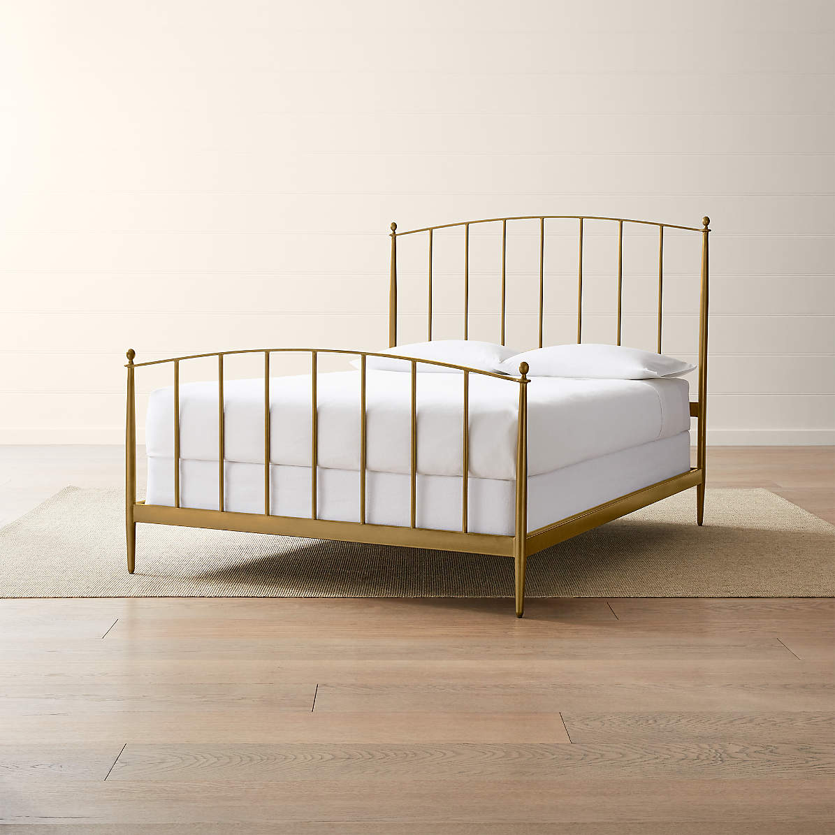 brass platform bed