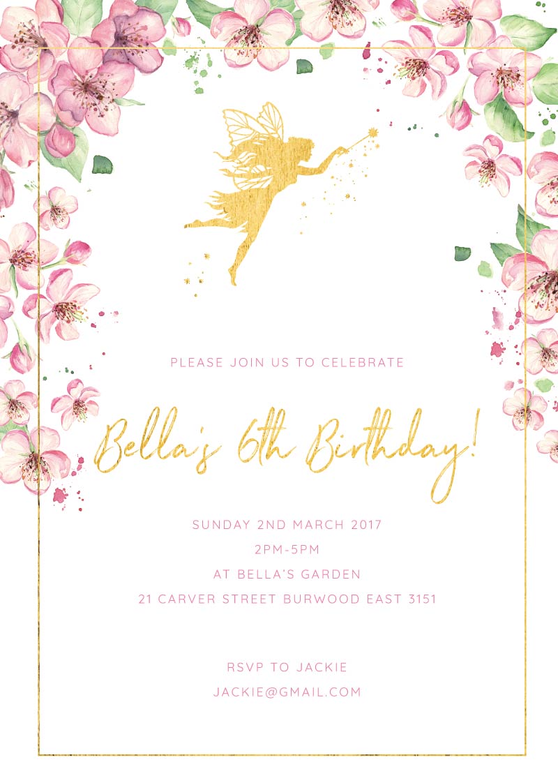 fairy invitations