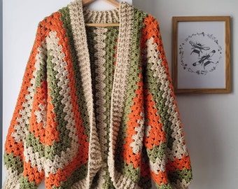 how to crochet a hexagon cardigan