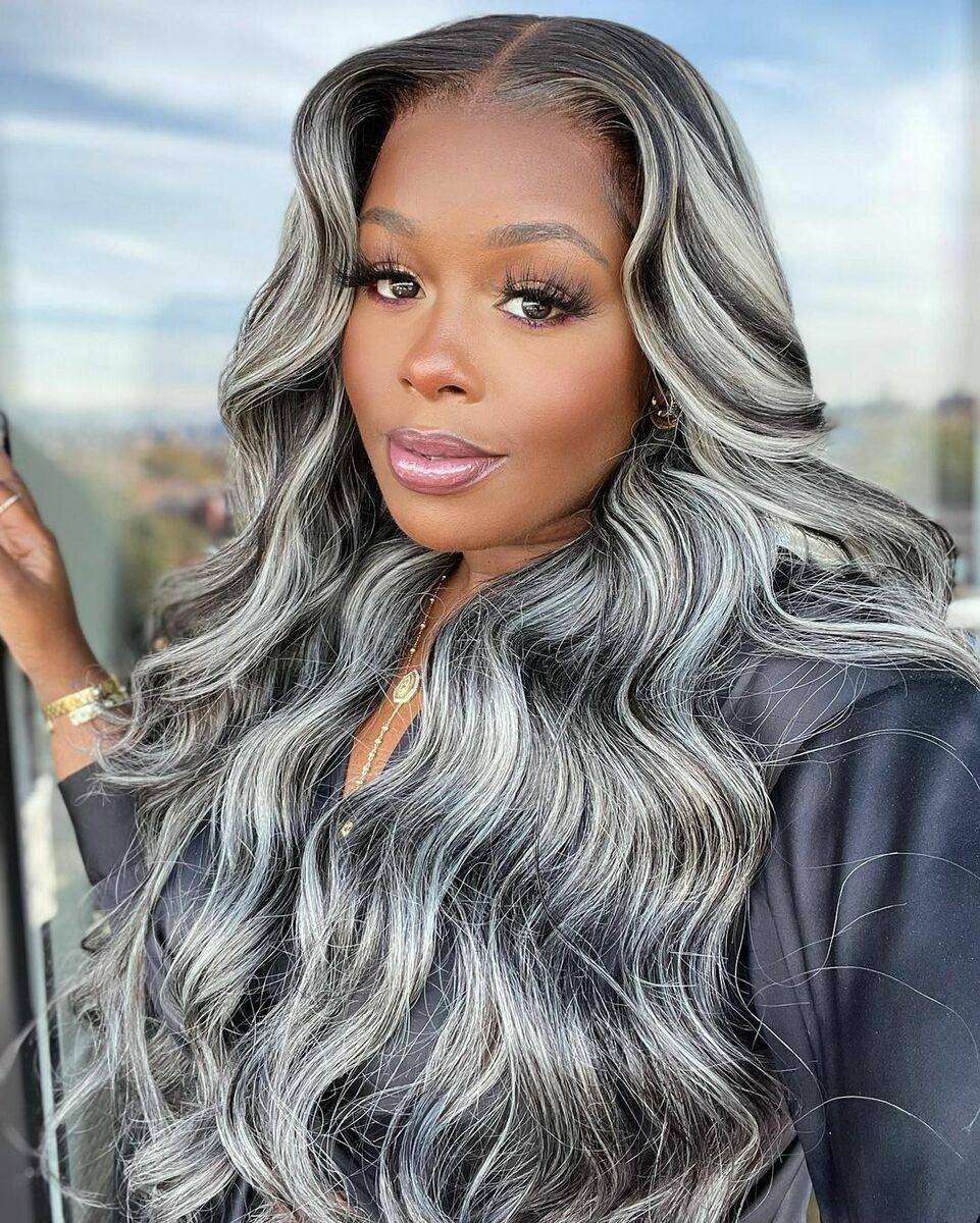 gray wigs long hair