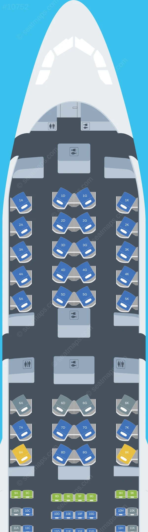 airbus a330 800 seating plan