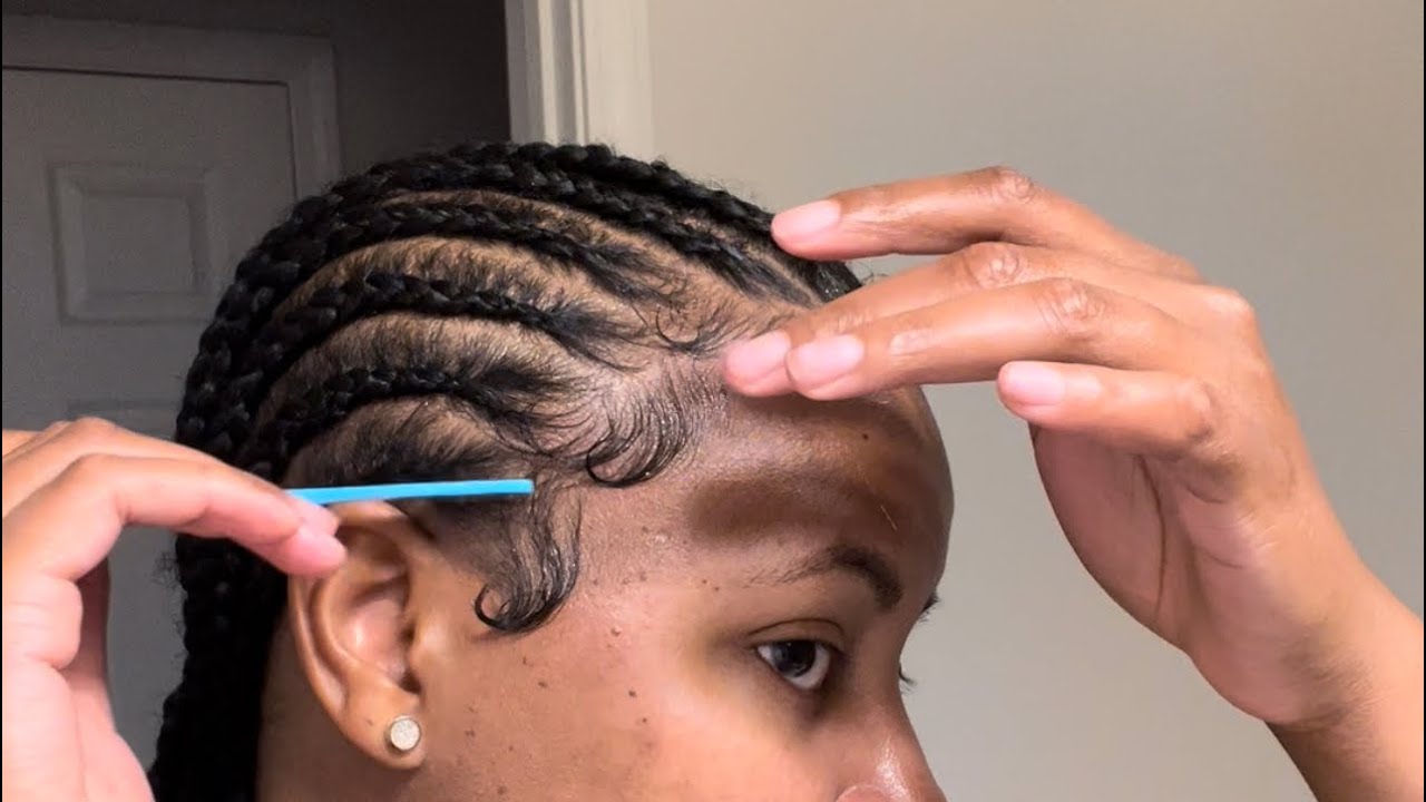 how to cornrow short hair