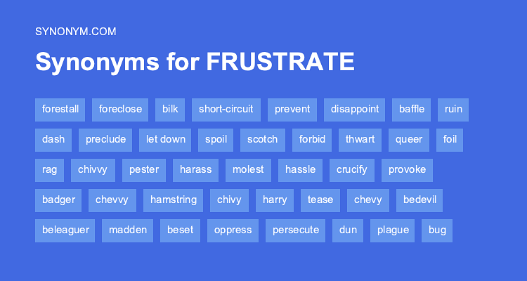 frustrated synonyms