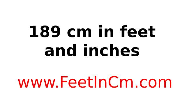 189cm in feet