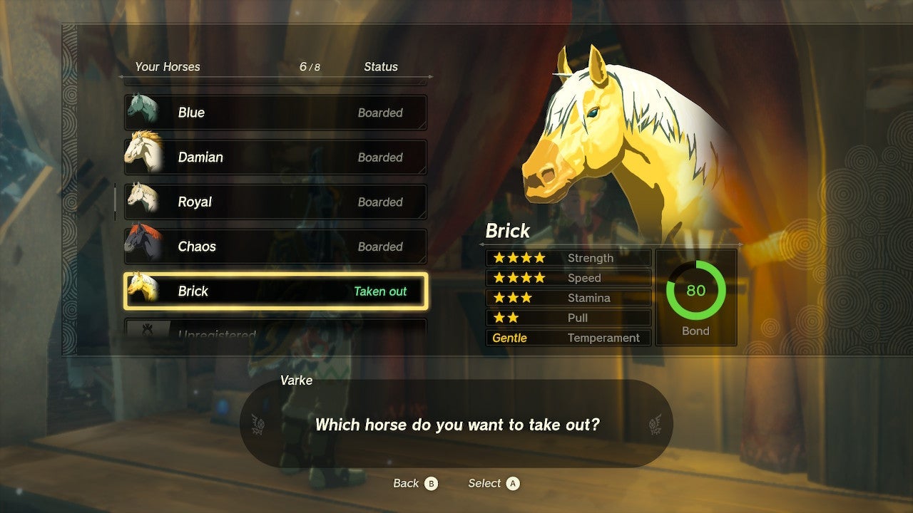 what is zeldas horses name