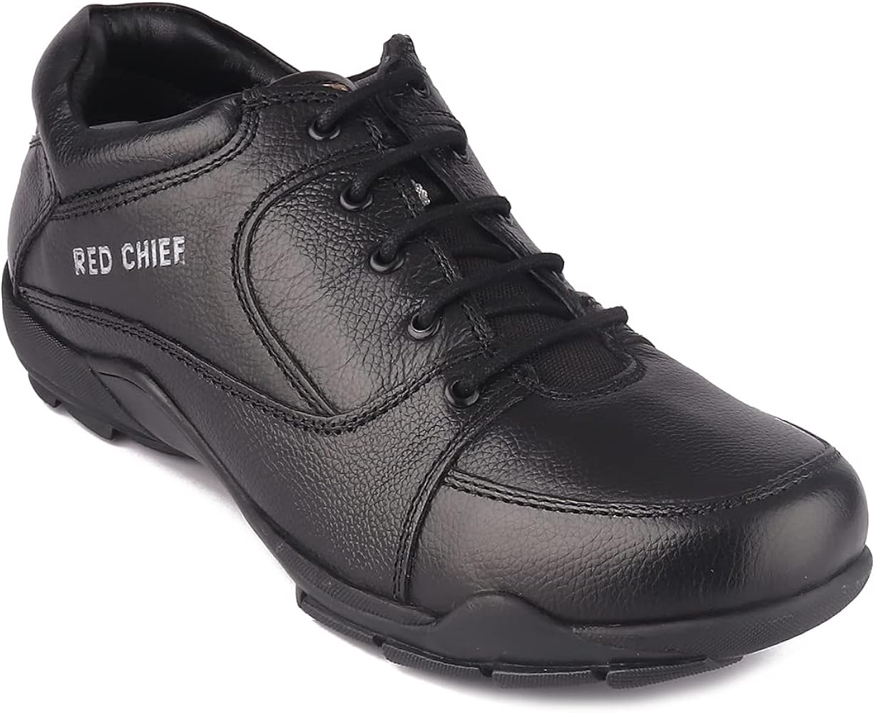 red chief black derby shoes